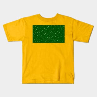 Christmas gold star pattern. Minimalistic Christmas pattern. Silent night pattern. Christmas starry snowflakes in minimalist style. Kids T-Shirt